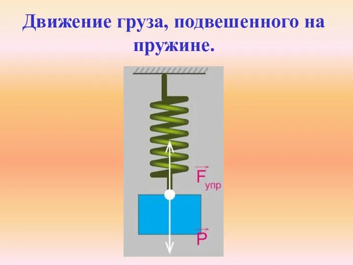 Движение груза, подвешенного на пружине.