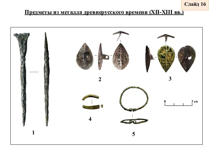 Предметы из металла древнерусского времени (XII-XIII вв.) Слайд 16