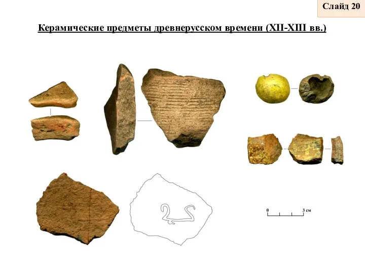 Керамические предметы древнерусском времени (XII-XIII вв.) Слайд 20
