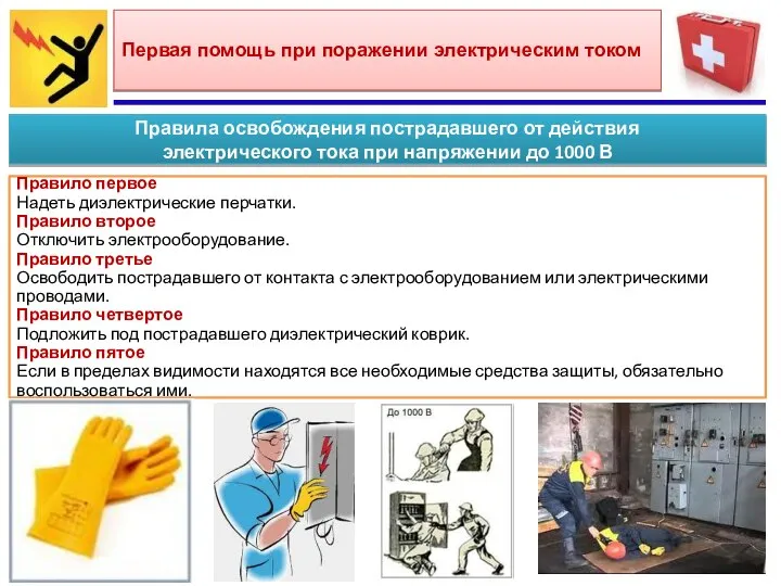 Первая помощь при поражении электрическим током Правила освобождения пострадавшего от действия электрического