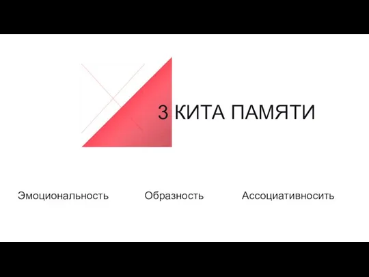 Эмоциональность 3 КИТА ПАМЯТИ Образность Ассоциативносить