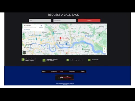 Office Hours: Mon – Fri 8:30 am – 6:30 pm hello@carwrapping365.co.uk 0203