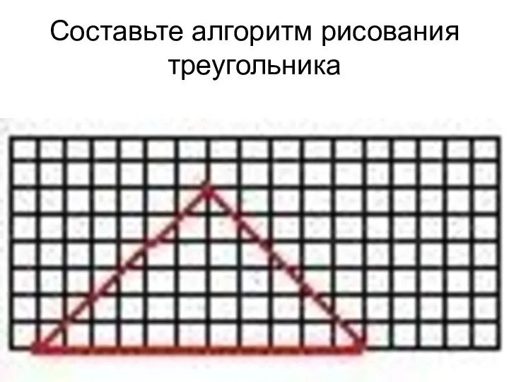 Составьте алгоритм рисования треугольника