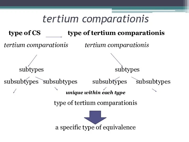 tertium comparationis type of CS type of tertium comparationis tertium comparationis tertium