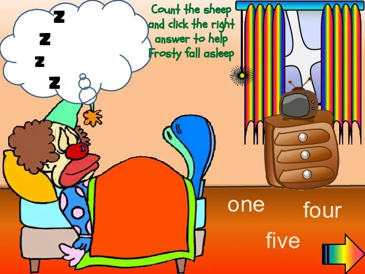 one five four Z Z z Z Count the sheep and click