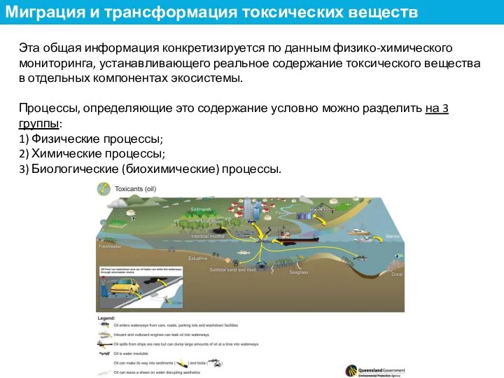 Эта общая информация конкретизируется по данным физико-химического мониторинга, устанавливающего реальное содержание токсического