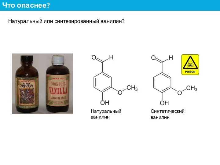 Натуральный или синтезированный ванилин? Натуральный ванилин Синтетический ванилин Что опаснее?