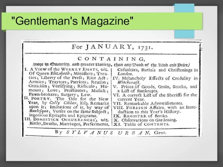 "Gentleman's Magazine"