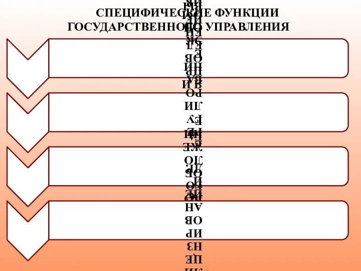 СПЕЦИФИЧЕСКИЕ ФУНКЦИИ ГОСУДАРСТВЕННОГО УПРАВЛЕНИЯ