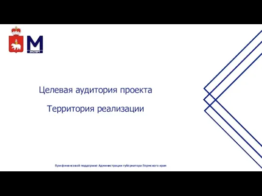 Целевая аудитория проекта Территория реализации При финансовой поддержке Администрации губернатора Пермского края