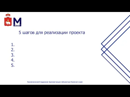 5 шагов для реализации проекта При финансовой поддержке Администрации губернатора Пермского края