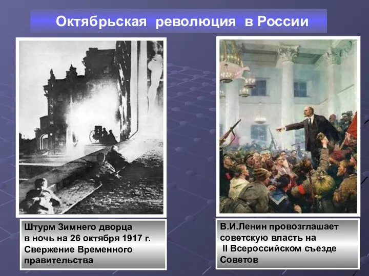 Октябрьская революция в России Штурм Зимнего дворца в ночь на 26 октября