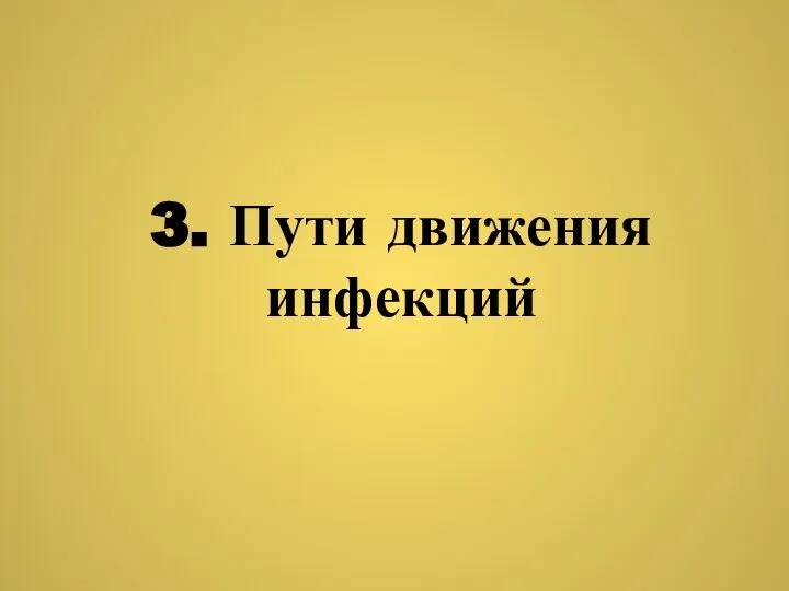 3. Пути движения инфекций