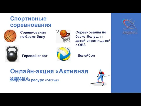 Спортивные соревнования 03 04 Онлайн-акция «Активная зима» Цифровой ресурс «Strava»