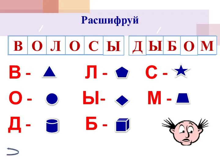 Расшифруй В - Л - С - О - Ы- М -