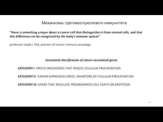 Механизмы противоопухолевого иммунитета ”there is something unique about a cancer cell that