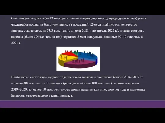 Скользящего годового (за 12 месяцев к соответствующему месяцу предыдущего года) роста числа