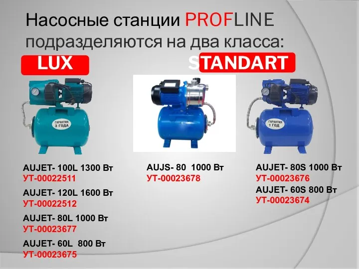 AUJET- 100L 1300 Вт УТ-00022511 AUJET- 120L 1600 Вт УТ-00022512 AUJET- 60L