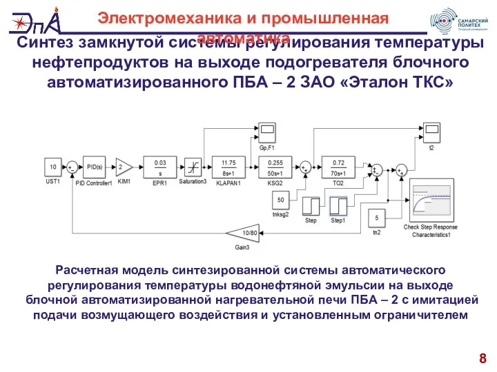 8 Синтез замкнутой системы регулирования температуры нефтепродуктов на выходе подогревателя блочного автоматизированного