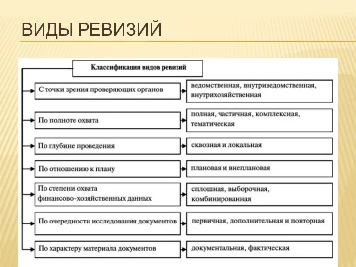 ВИДЫ РЕВИЗИЙ