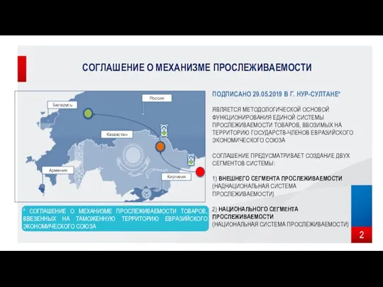 СОГЛАШЕНИЕ О МЕХАНИЗМЕ ПРОСЛЕЖИВАЕМОСТИ ПОДПИСАНО 29.05.2019 В Г. НУР-СУЛТАНЕ* ЯВЛЯЕТСЯ МЕТОДОЛОГИЧЕСКОЙ ОСНОВОЙ