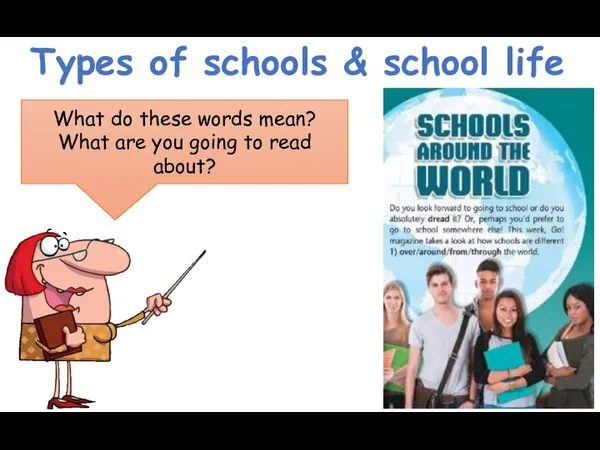 Types of schools & school life What do these words mean? What