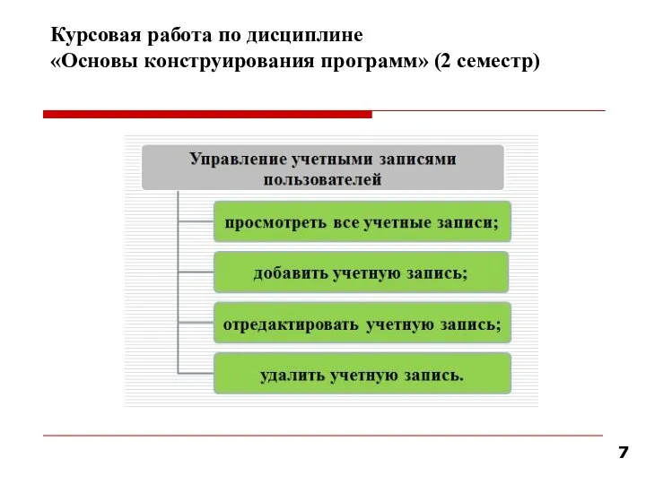 Курсовая работа по дисциплине «Основы конструирования программ» (2 семестр)