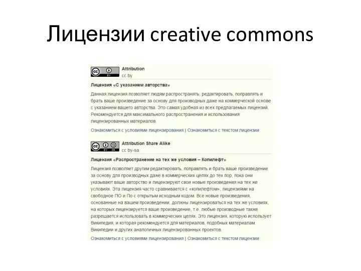 Лицензии creative commons