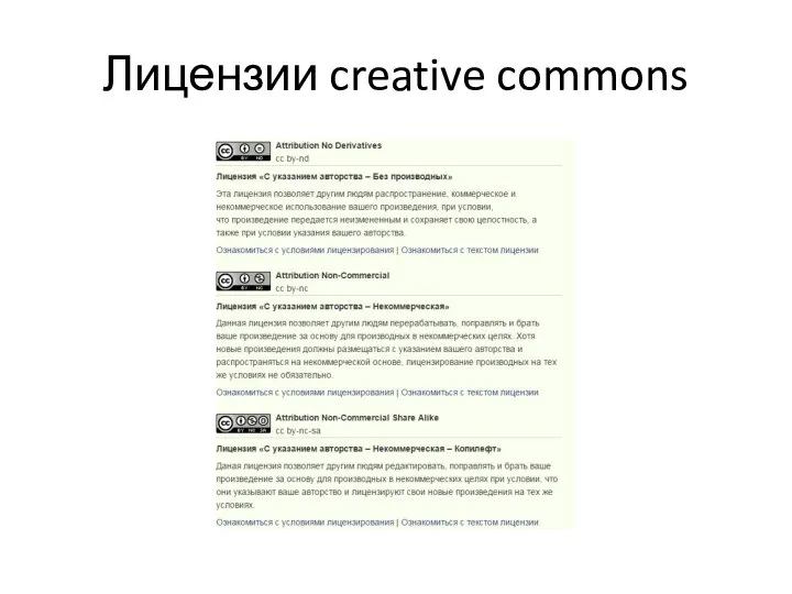 Лицензии creative commons