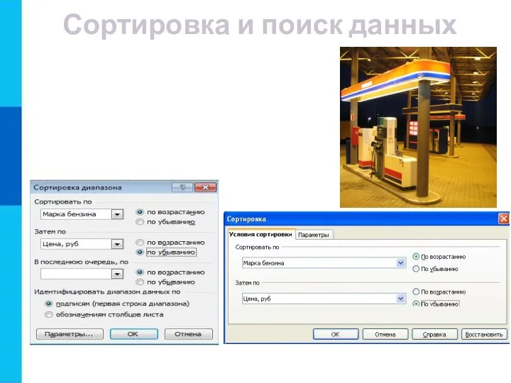 Сортировка и поиск данных Узнаем максимальную цену на бензин марки 92. OpenOffice.org.Calc