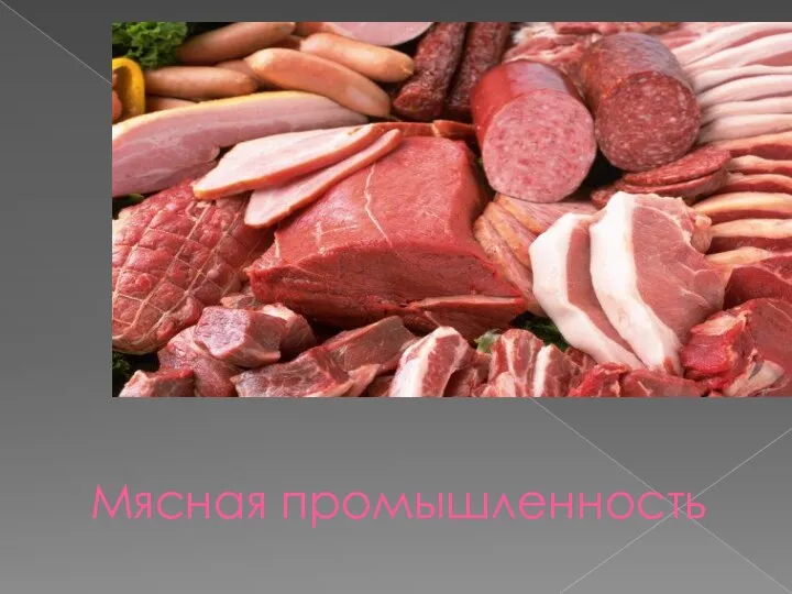 Мясная промышленность