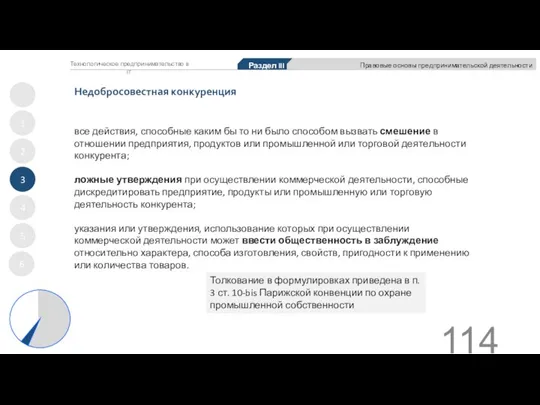 Недобросовестная конкуренция 1 2 3 4 5 Раздел III Правовые основы предпринимательской