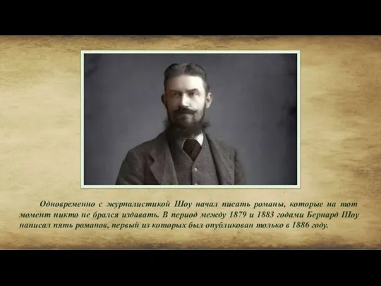 Одновременно с журналистикой Шоу начал писать романы, которые на тот момент никто