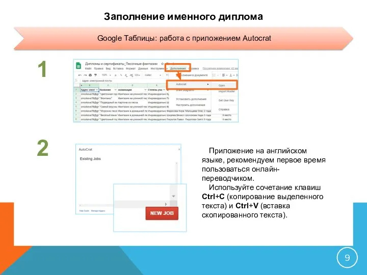 Заполнение именного диплома 1 2 Приложение на английском языке, рекомендуем первое время