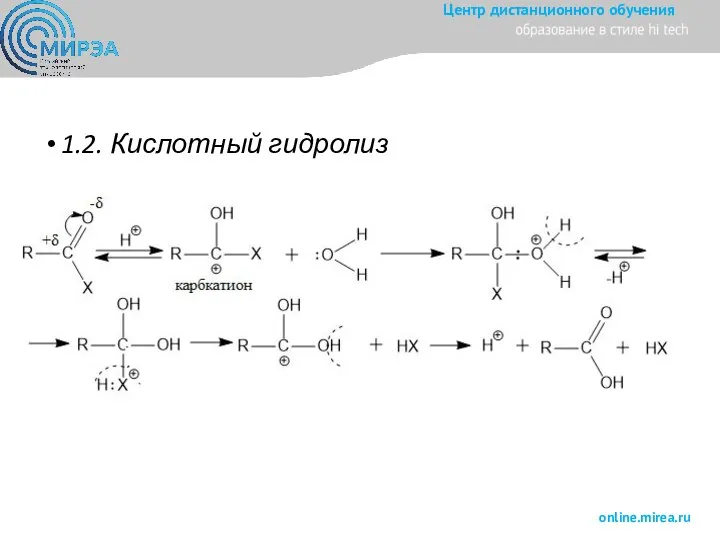1.2. Кислотный гидролиз
