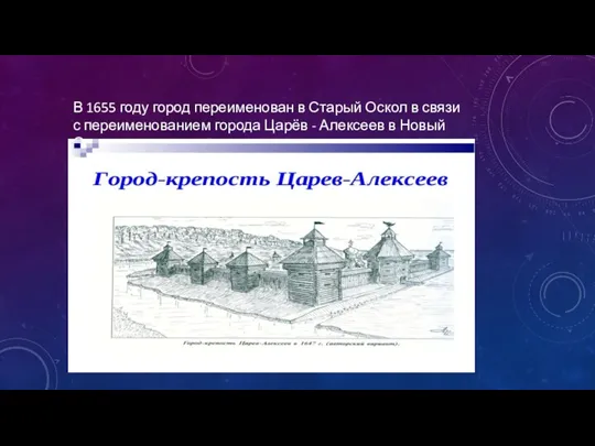 В 1655 году город переименован в Старый Оскол в связи с переименованием