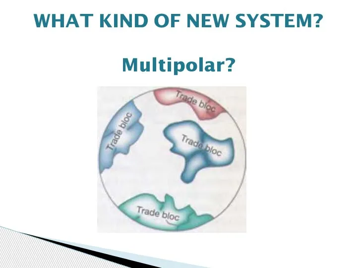 WHAT KIND OF NEW SYSTEM? Multipolar?