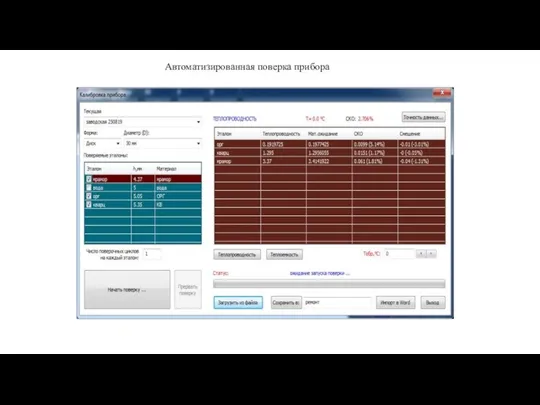 Автоматизированная поверка прибора