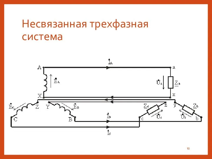 Несвязанная трехфазная система