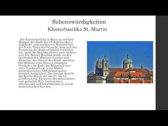 Sehenswürdigkeiten Die Klosterbasilika in Bonn ist auf dem Wappen der Stadt des