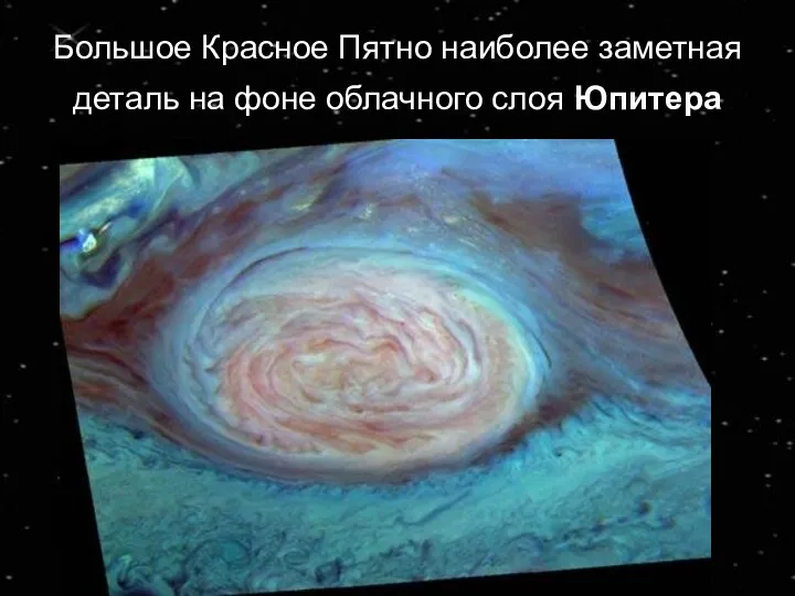 Большое Красное Пятно наиболее заметная деталь на фоне облачного слоя Юпитера