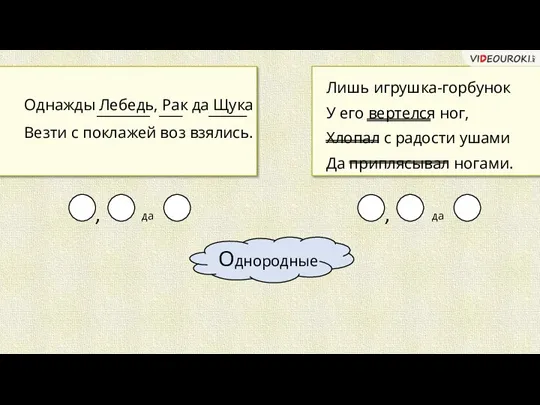 Однажды Лебедь, Рак да Щука Везти с поклажей воз взялись. Лишь игрушка-горбунок