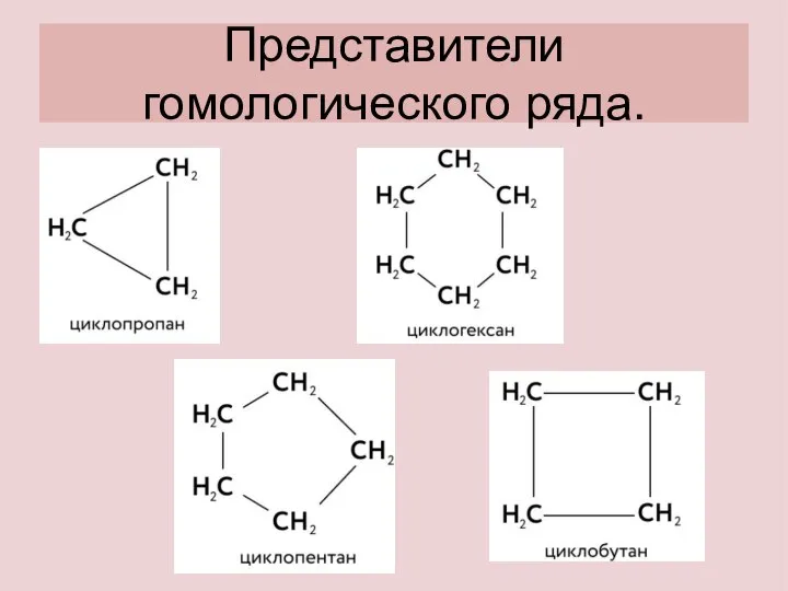 Представители гомологического ряда.