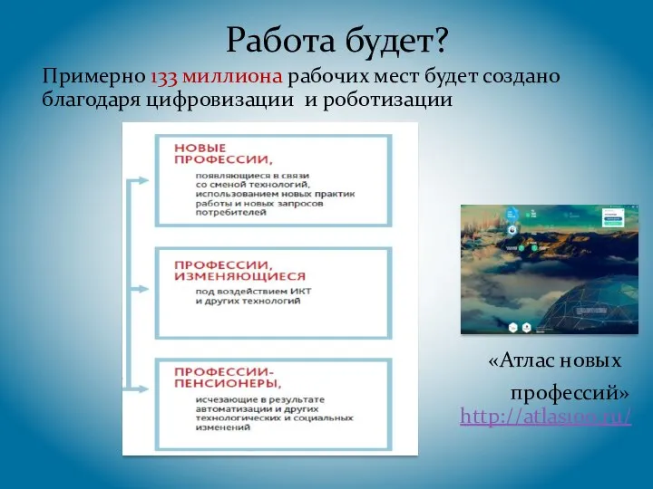 Работа будет? Примерно 133 миллиона рабочих мест будет создано благодаря цифровизации и