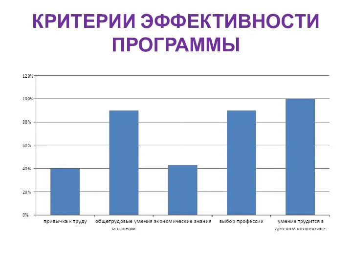 КРИТЕРИИ ЭФФЕКТИВНОСТИ ПРОГРАММЫ