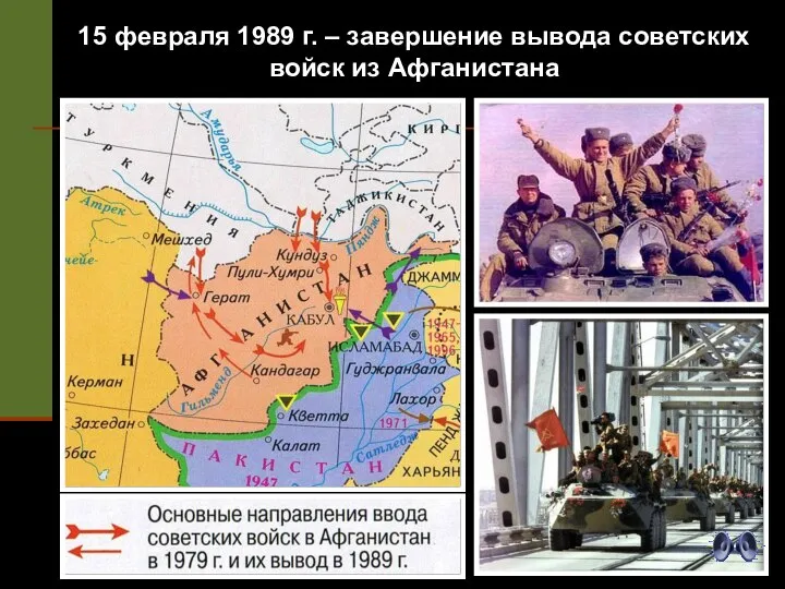 15 февраля 1989 г. – завершение вывода советских войск из Афганистана