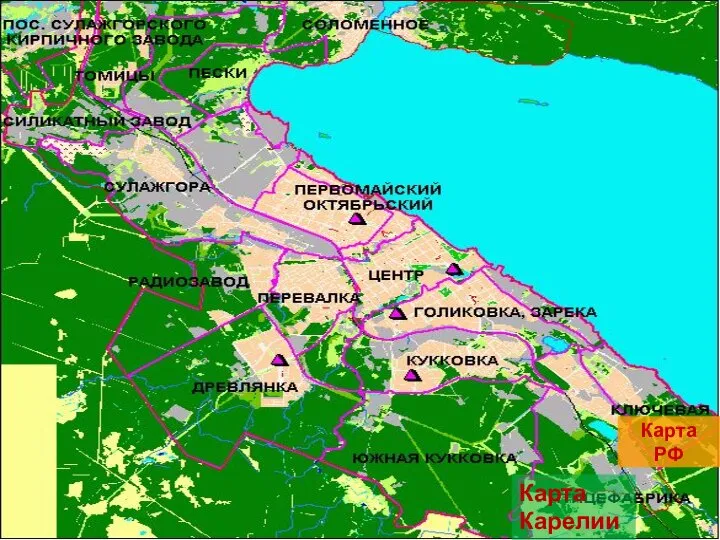 Карта РФ Карта Карелии