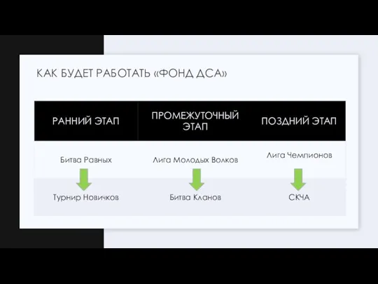 КАК БУДЕТ РАБОТАТЬ «ФОНД ДСА»