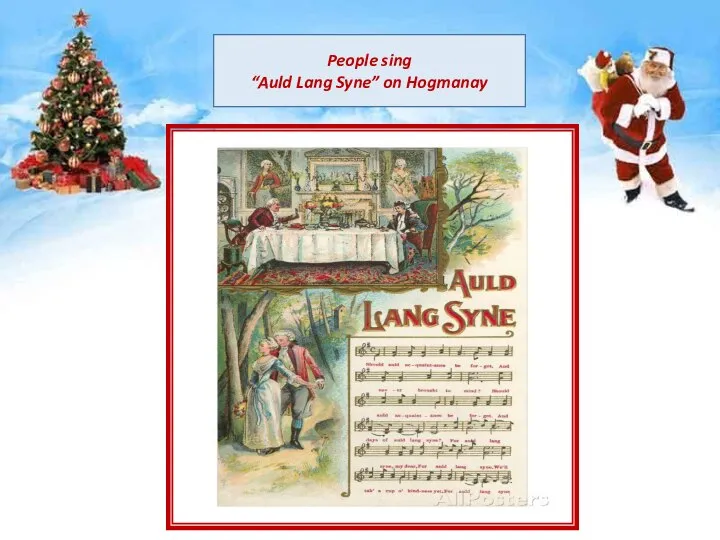 People sing “Auld Lang Syne” on Hogmanay