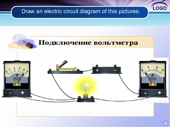 Draw an electric circuit diagram of this pictures: